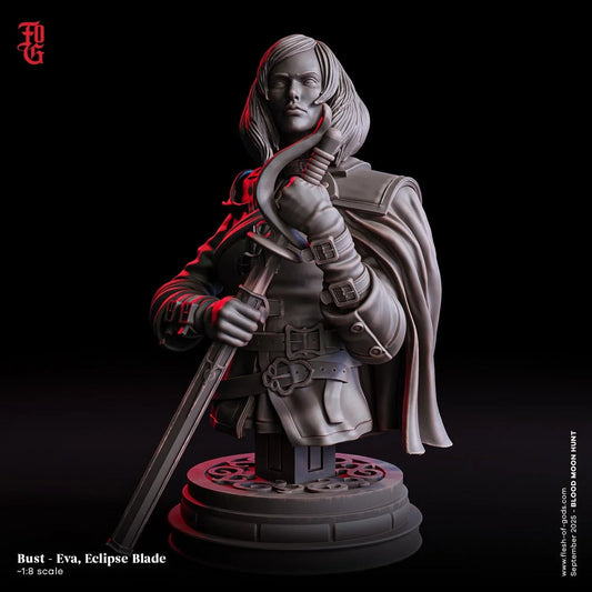 Eva, Eclipse Blade | Resin Bust Statue - Plague Miniatures
