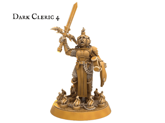 Female Dark Cleric Miniature witch miniature - 5 Poses - 32mm scale Tabletop gaming DnD Miniature Dungeons and Dragons,dnd priest 5e - Plague Miniatures shop for DnD Miniatures