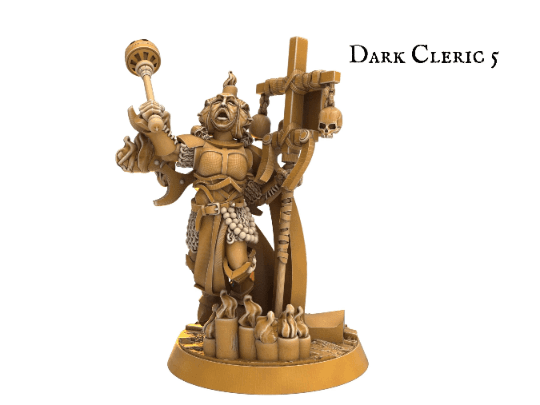 Female Dark Cleric Miniature witch miniatures - 5 Poses - 32mm scale Tabletop gaming DnD Miniature Dungeons and Dragons, dnd 5e - Plague Miniatures