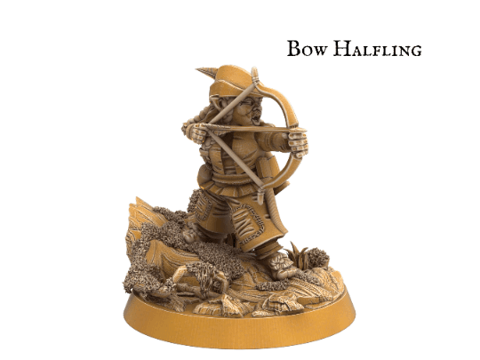 Female Halfling Fighter Miniature - 9 Poses - 32mm scale Tabletop gaming DnD Miniature Dungeons and Dragons, wargaming dnd 5e - Plague Miniatures