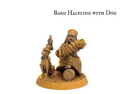 Female Halfling Miniature with dog - 9 Poses - 32mm scale Tabletop gaming DnD Miniature Dungeons and Dragons, wargaming dnd 5e - Plague Miniatures