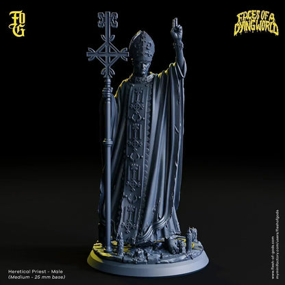 Female Heretical Priestess Miniature | Heretic Healer Figurine for MÖRK BORG | 32mm Scale - Plague Miniatures