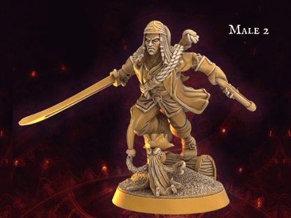 Female Human Pirate miniature - 32mm scale Tabletop gaming DnD Miniature Dungeons and Dragons, wargaming dnd pirate figurine - Plague Miniatures shop for DnD Miniatures