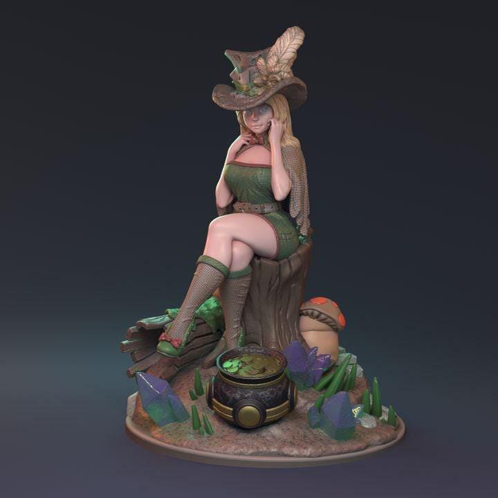 Female Leprechaun Miniature | Sexy Magical Miniature | 32mm Scale or 75mm Scale - Plague Miniatures