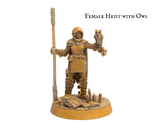 Female Rogue Miniature with Blades - 32mm scale DnD Miniature - Plague Miniatures