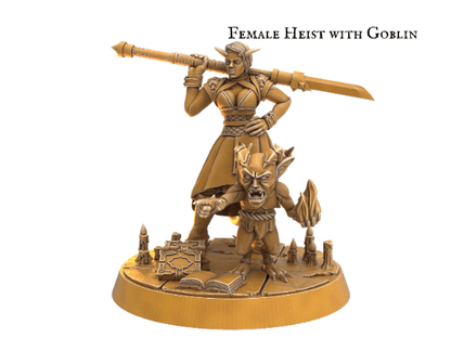Female Rogue Miniature with Daggers - 32mm scale DnD Miniature - Plague Miniatures shop for DnD Miniatures