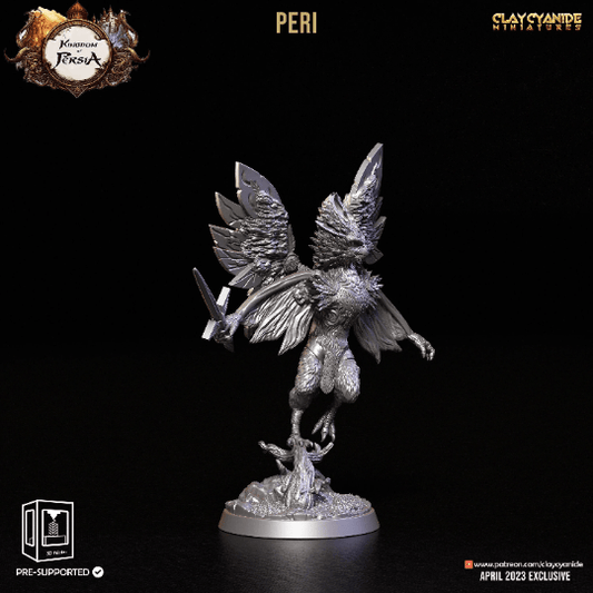 DnD Fey Winged Spirit Miniature | Peri Kingdom of Persia, Persian Mythology | DnD Miniature Dungeons and Dragons, DnD 5e Fairy miniature - Plague Miniatures shop for DnD Miniatures