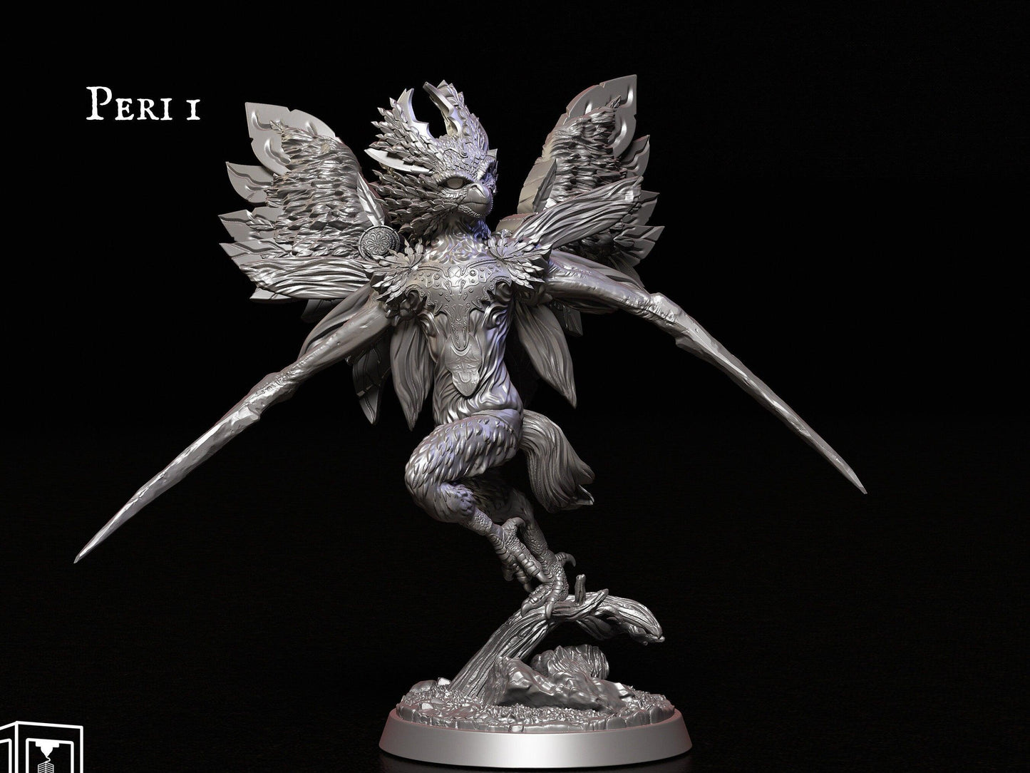 Fey Winged Spirit Miniature | Enchanting Peri for DnD | 32mm Scale - Plague Miniatures