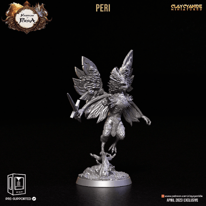 Fey Winged Spirit Miniature | Enchanting Peri for DnD | 32mm Scale - Plague Miniatures