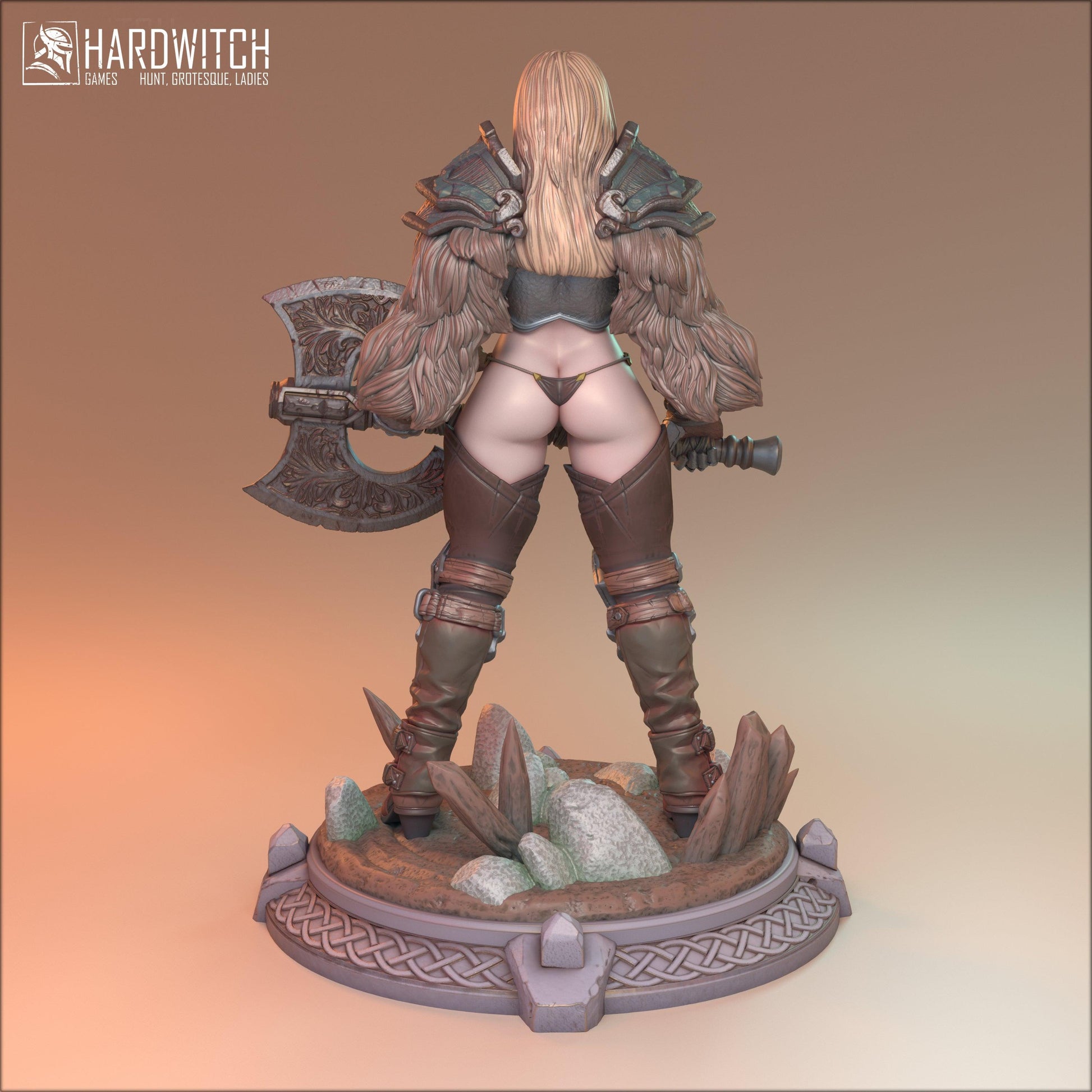 Fiera, Female Viking Warrior Miniature | Sexy Nordic Warrior | 32mm Scale, 75mm Scale, or 100mm Scale (Copy) - Plague Miniatures