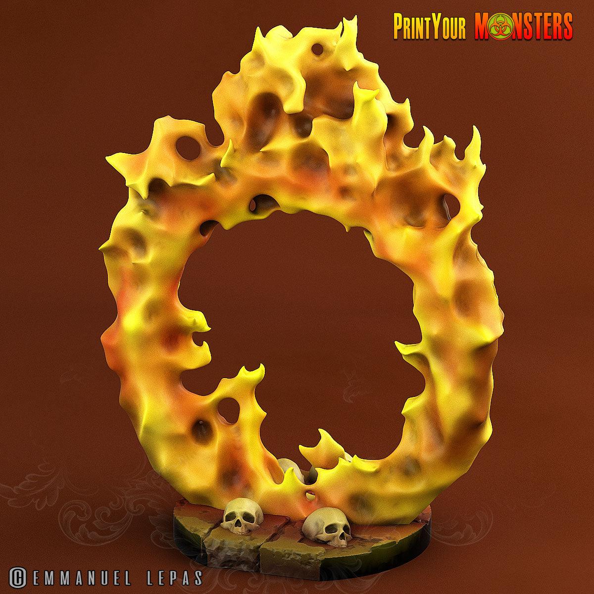 Fire Portal | Enigmatic D&D Miniature for Tabletop Adventures - Plague Miniatures