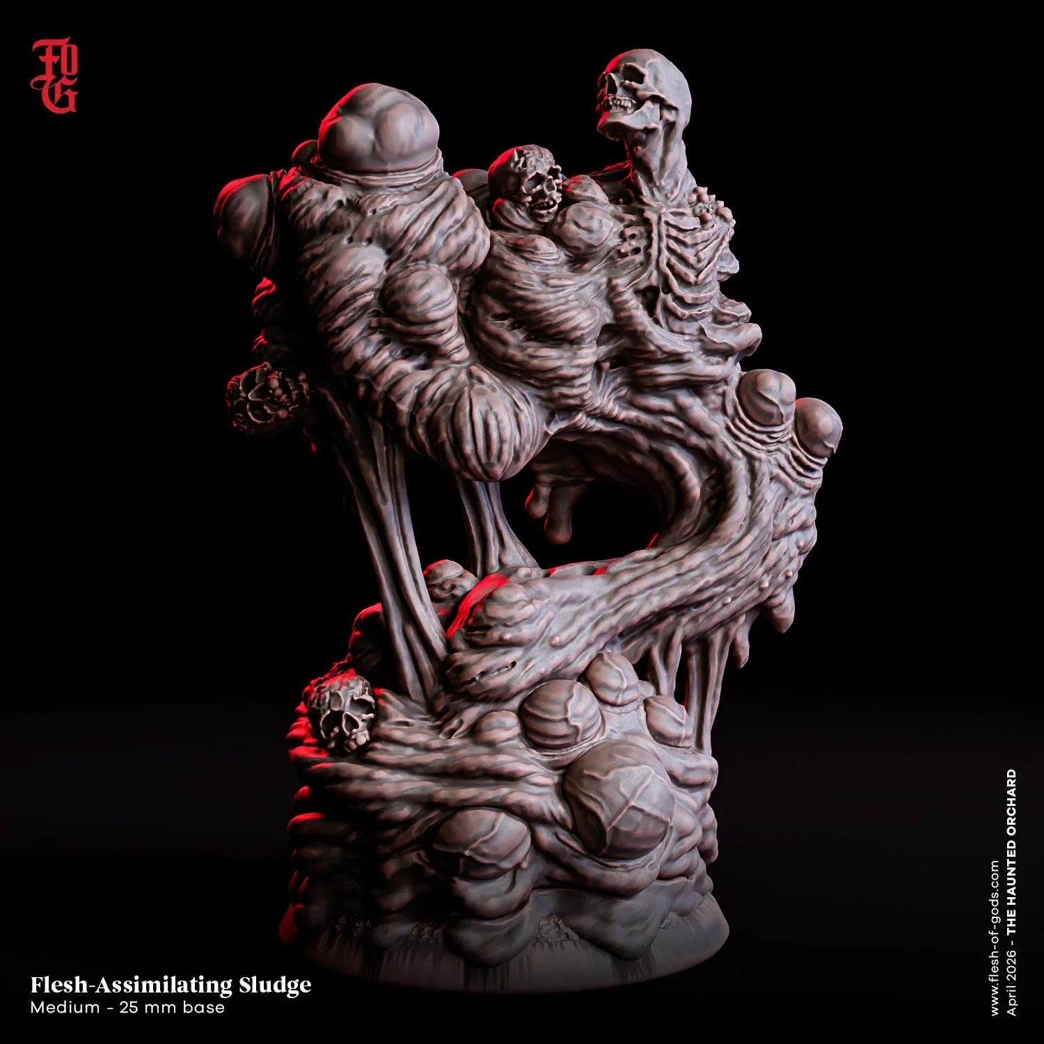 Flesh Assimilating Sludge Miniature Ooze Monster Miniature Toxic Terrain | 32mm Scale - Plague Miniatures