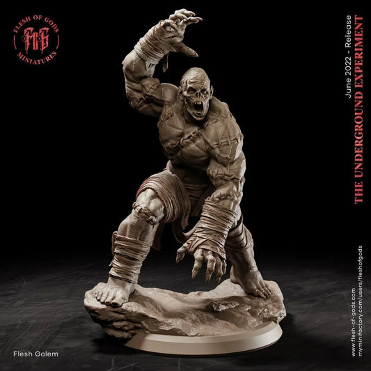 Flesh Golem Miniature | Monstrous Creature Figurine for RPGs and Wargaming | 50mm Base - Plague Miniatures