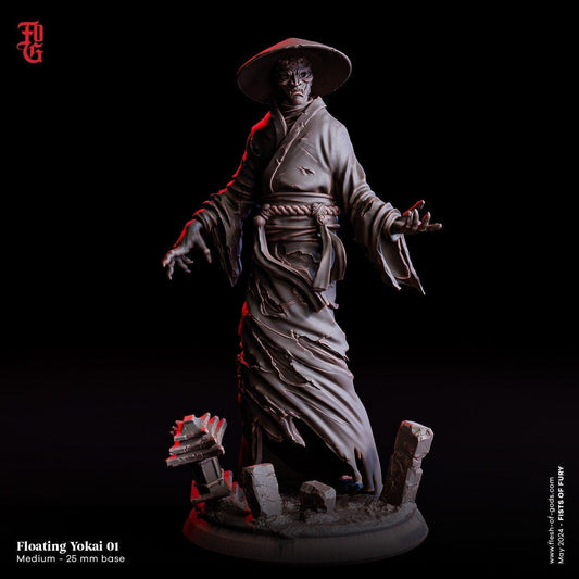 Floating Yokai D&D Monster Miniature | Undead Abomination | 32mm Scale - Plague Miniatures