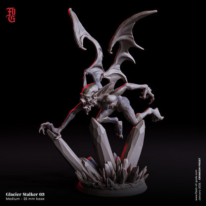 Flying Undead Glacier Stalkers | Gargoyle Monster Miniatures Trio | 32mm Scale - Plague Miniatures