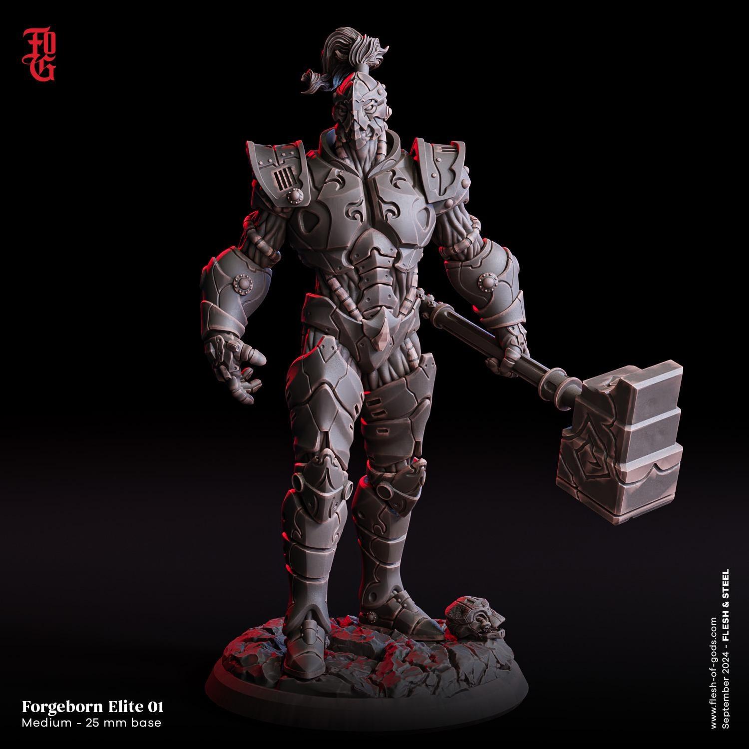 Forgeborn Elite Miniatures | Mechanical Construct Monster Figures | 32mm Scale - Plague Miniatures