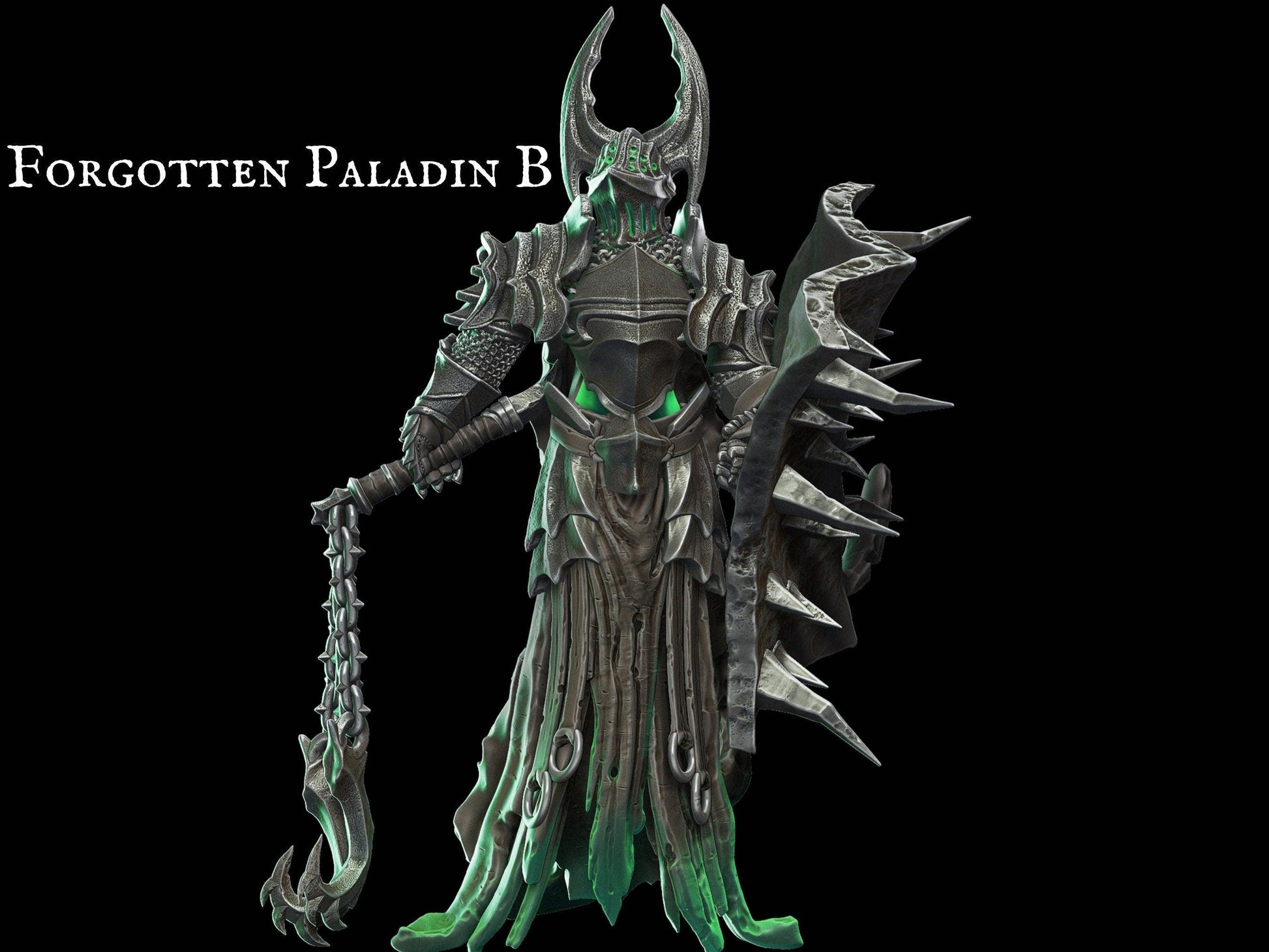 Forgotten Paladin Miniature Monster Miniature | 28mm scale Tabletop gaming DnD Miniature Dungeons and Dragons dnd 5e dungeon master gift demon - Plague Miniatures shop for DnD Miniatures