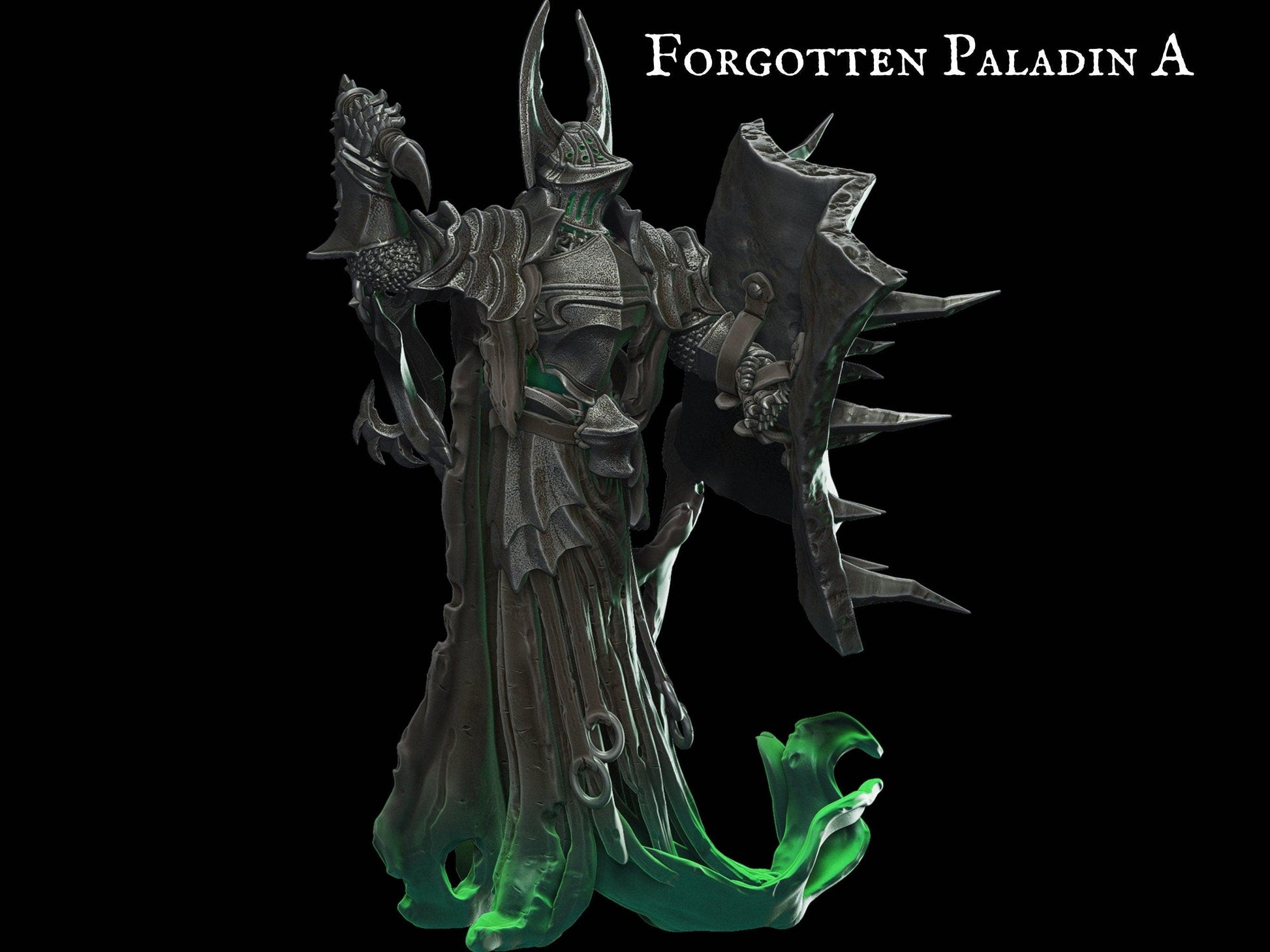 Forgotten Paladin Miniature Undead Miniature 28mm scale Tabletop gaming DnD Miniature Dungeons and Dragons dnd 5e dungeon master gift demon - Plague Miniatures shop for DnD Miniatures