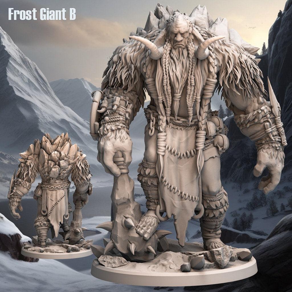 Frost Giant Miniature | Formidable Tabletop Behemoth | 32mm Scale - Plague Miniatures