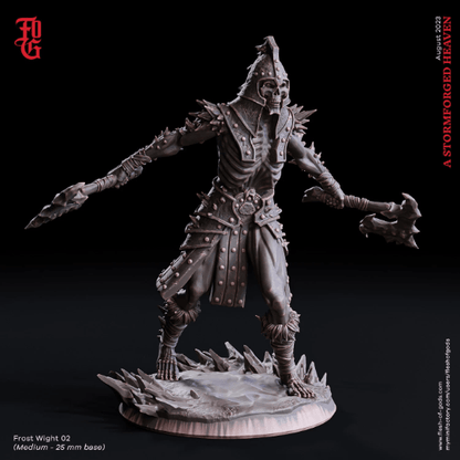 DnD Frost Wight Miniature undead miniature | 25mm Base | DnD Miniature Dungeons and Dragons DnD 5e monster miniature skeleton miniature - Plague Miniatures