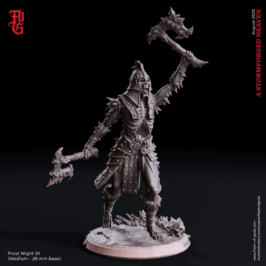 Frost Wight Miniature | Chilling Undead Figurine for DnD Adventures | 32mm Scale - Plague Miniatures