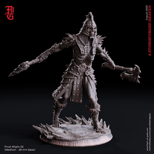 Frost Wight Miniature DnD undead miniature | 25mm Base | DnD Miniature Dungeons and Dragons DnD 5e monster miniature skeleton miniature - Plague Miniatures