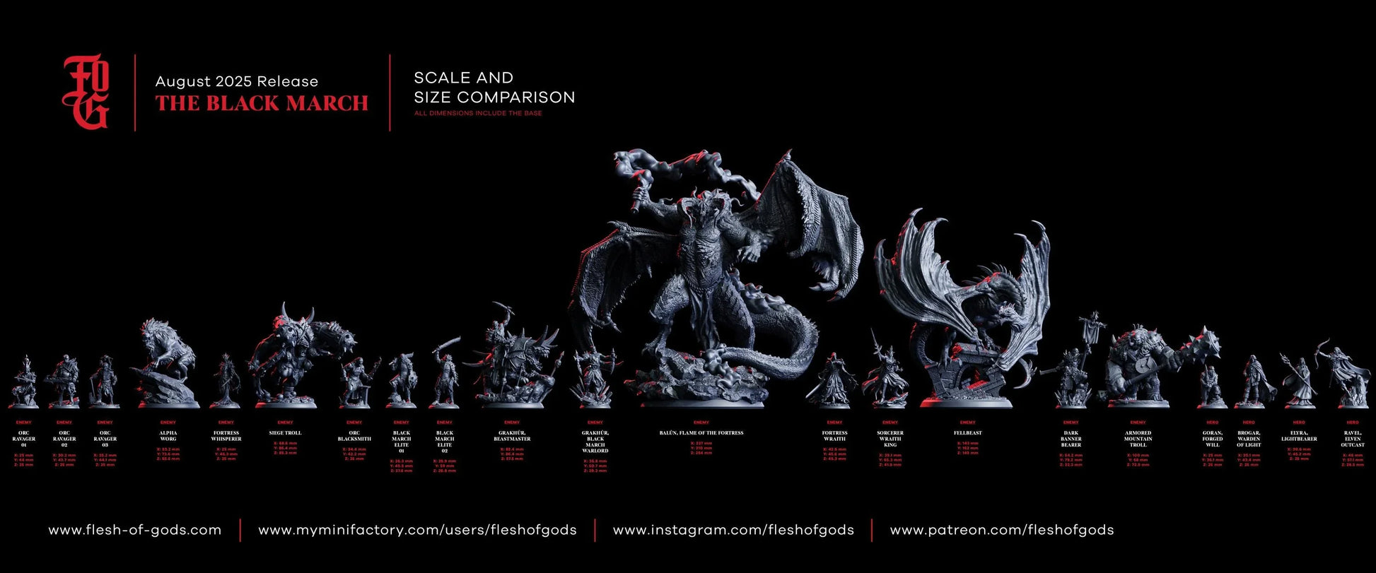 Garkhur, Beastmaster | Black March Orc Warlord Miniature | 50mm Base - Plague Miniatures