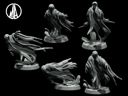 Ghost Miniature monster miniature - 5 Poses - 28mm scale Tabletop gaming DnD Miniature Dungeons and Dragons, miniature, dnd 5e wargaming - Plague Miniatures shop for DnD Miniatures