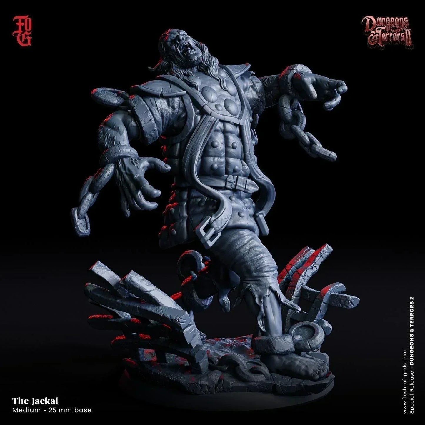 Ghost - The Jackal Miniature | Unhinged Poltergeist | 32mm Scale - Plague Miniatures