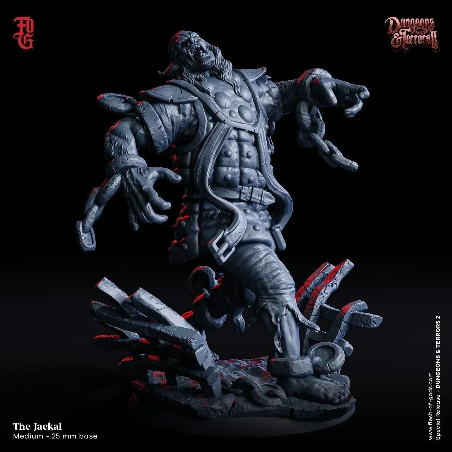 Ghost - The Jackal Miniature | Unhinged Poltergeist | 32mm Scale - Plague Miniatures