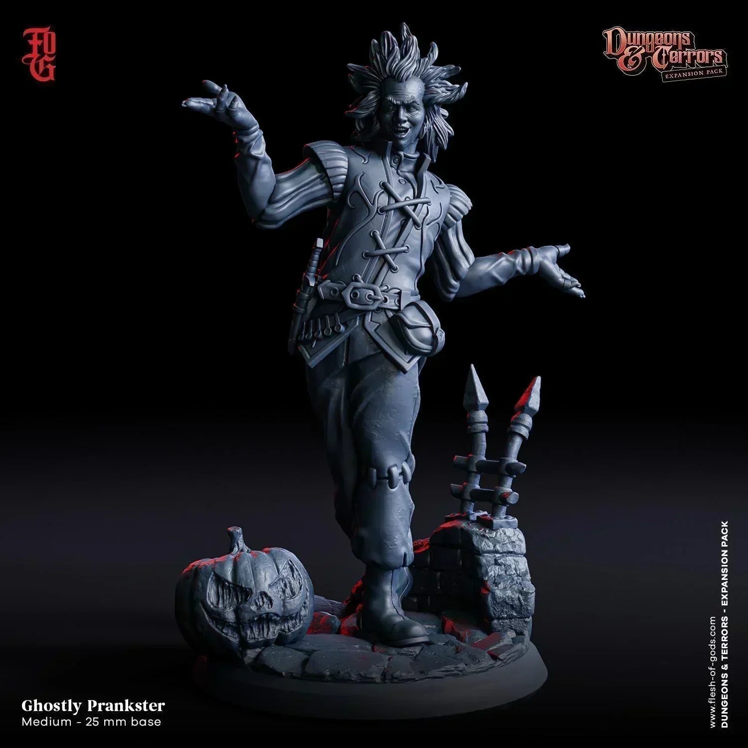 Ghostly Prankster Miniature | Halloween Jester Spooky NPC Figurine | 3 ...