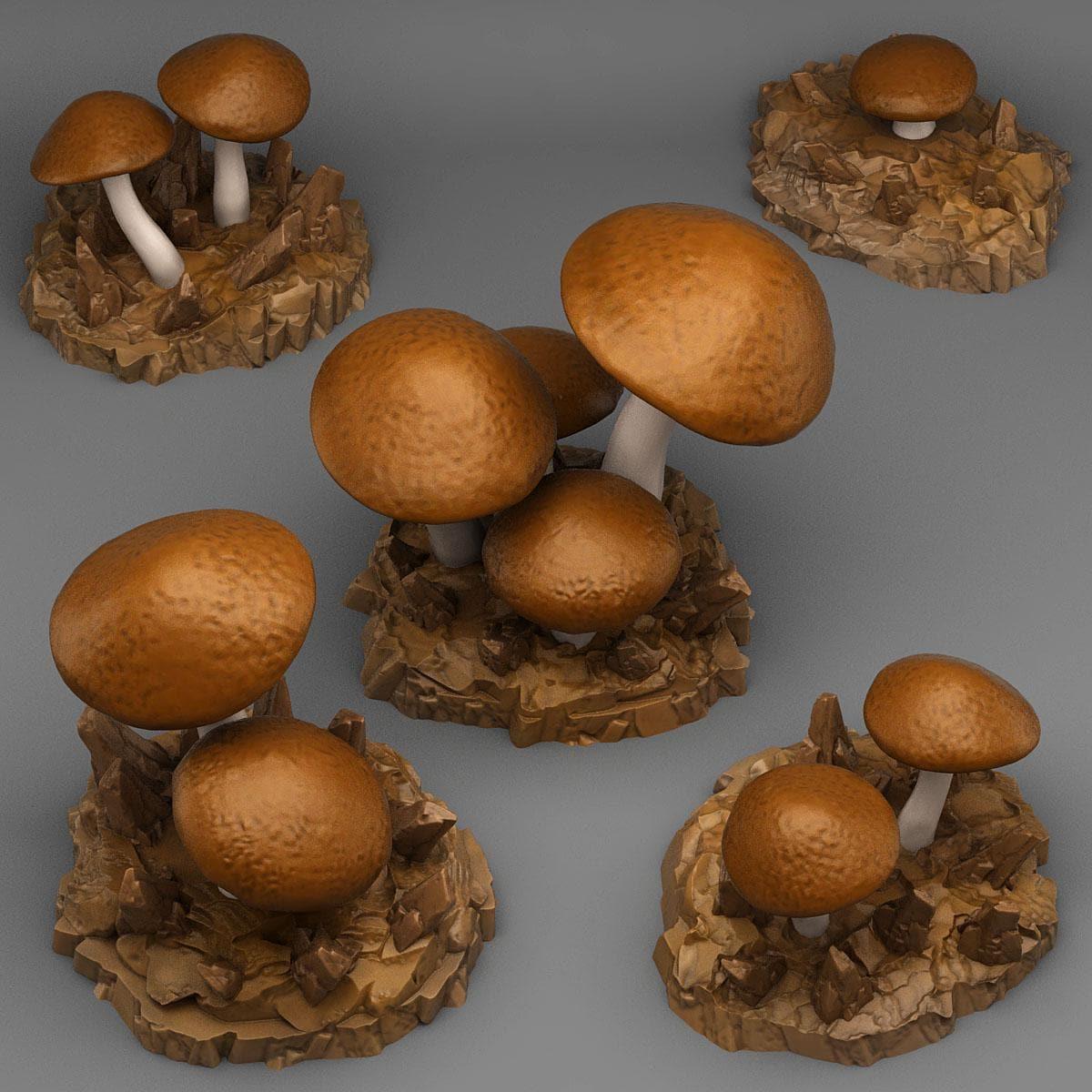 Giant Desert Mushroom Miniatures | Plant Wargaming Terrain | 28mm or 32mm Scale - Plague Miniatures