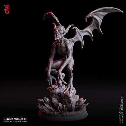 Glacier Stalker Miniature Trio | Flying Undead Gargoyle Figures | 32mm Scale - Plague Miniatures