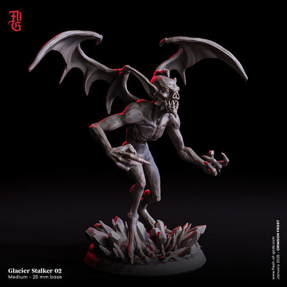 Glacier Stalker Miniature Trio | Flying Undead Gargoyle Figures | 32mm Scale - Plague Miniatures