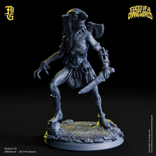 Goblin Miniature | Monster Figurine for MÖRK BORG | 32mm Scale - Plague Miniatures