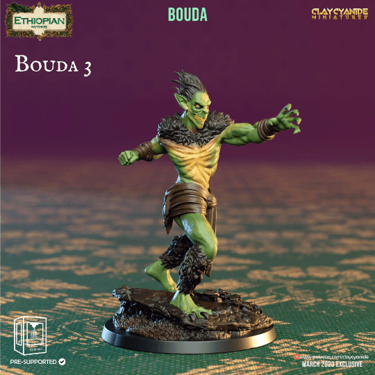 Goblinoid Miniature | Ethiopian Bouda Figurine | 32mm Scale - Plague Miniatures