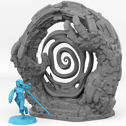 Golem Portal Miniature | Rock & Soil Effect | Dungeon Terrain Prop | 28mm or 32mm Scale - Plague Miniatures