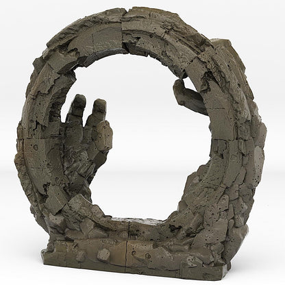 Golem Portal Miniature | Rock & Soil Effect | Dungeon Terrain Prop | 28mm or 32mm Scale - Plague Miniatures