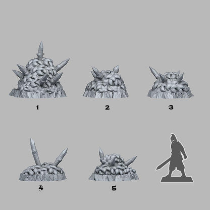 Grass Stake Trap | Hidden Peril | Wargaming Rough Terrain Set | 28mm Scale or 32mm Scale - Plague Miniatures