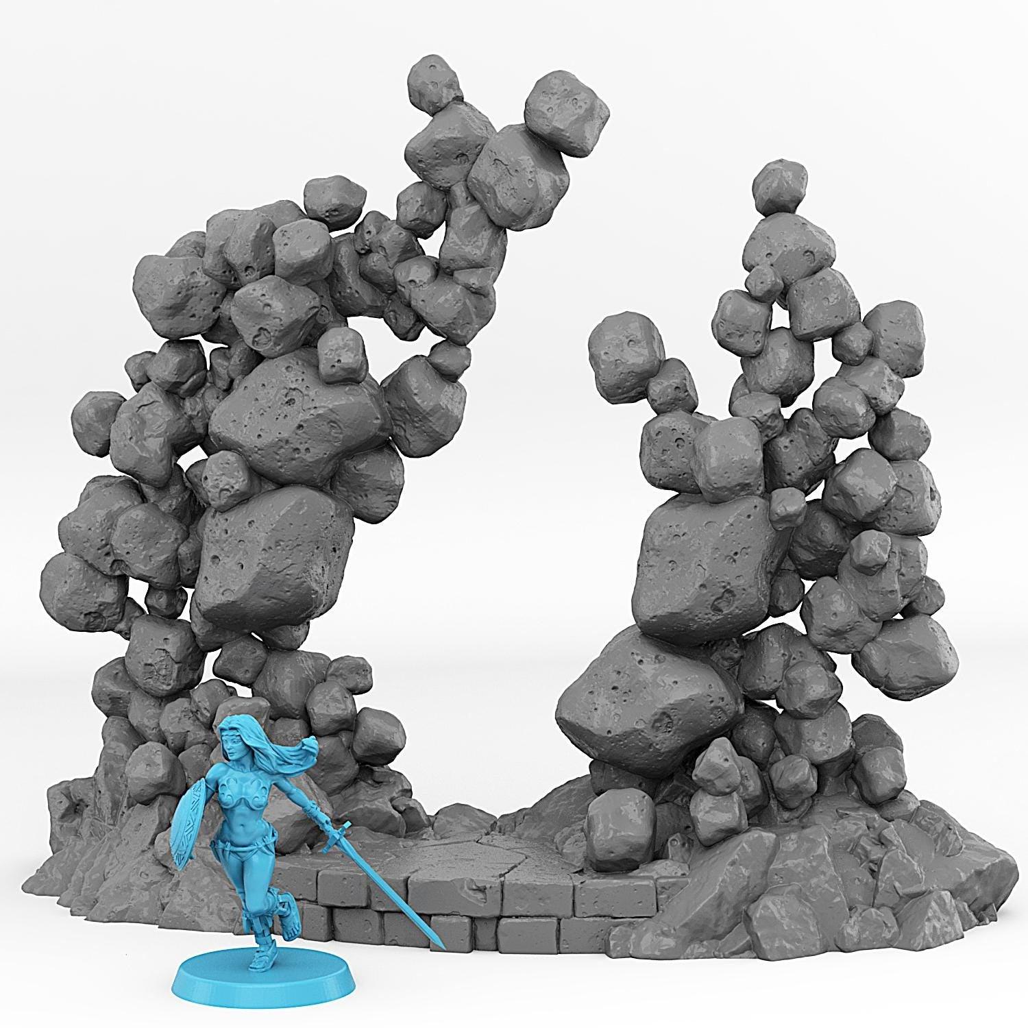 Gravity Portal Miniature | Sci-Fi Alien Terrain Prop | Outer Space & Mars Dungeon | 28mm or 32mm Scale - Plague Miniatures