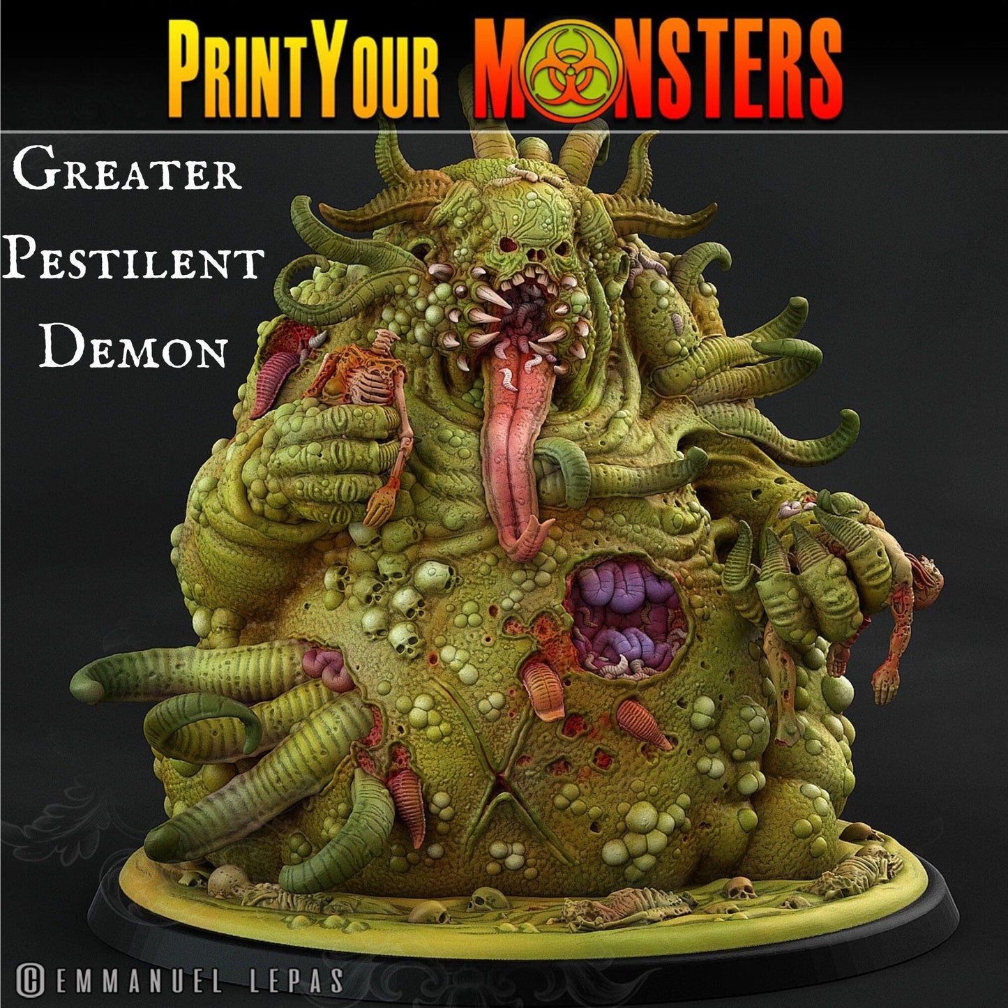 Greater Pestilent Demon Miniature | Malevolent Abyssal Aberration - Plague Miniatures