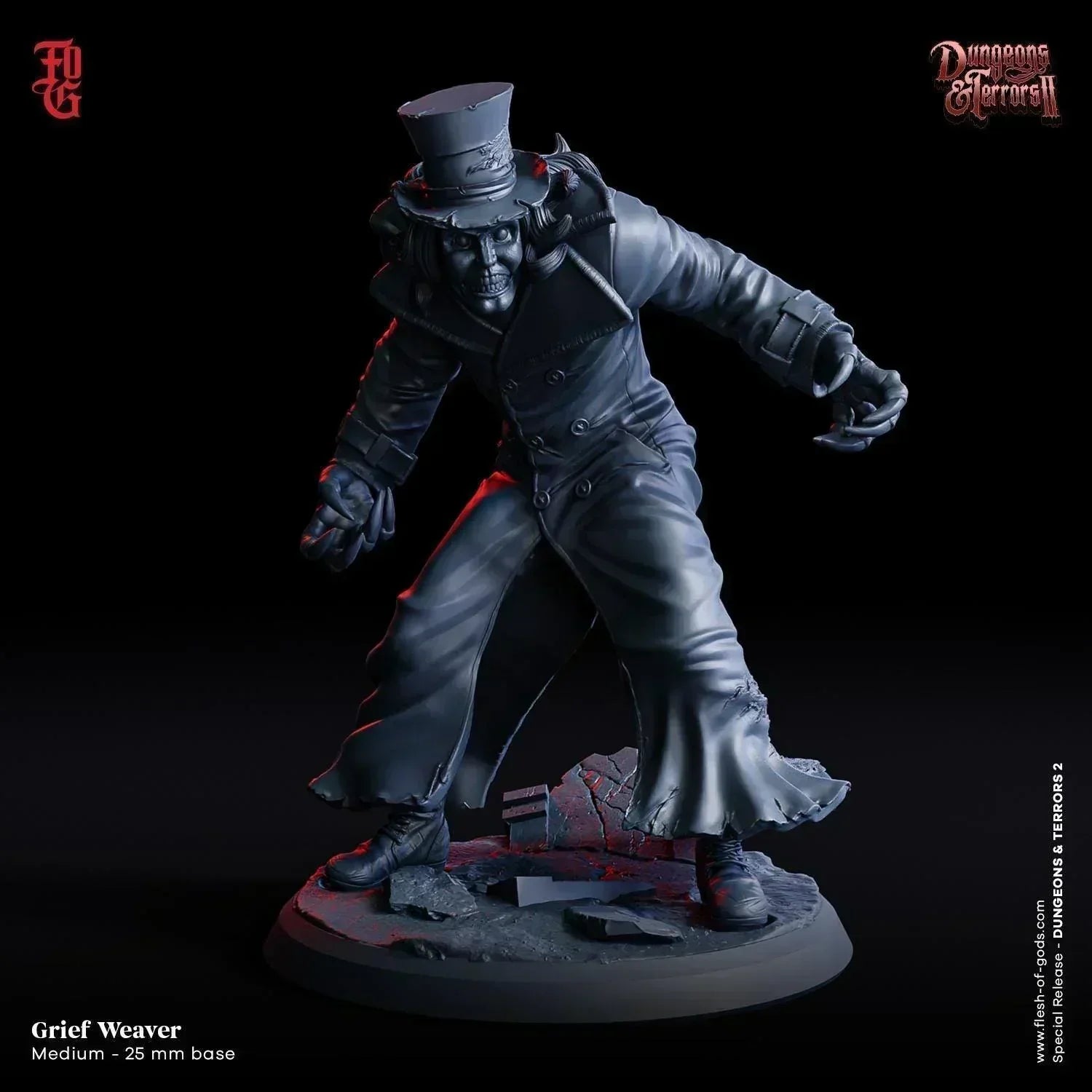 Grief Weaver Miniature | Ghostly Shroud of Despair | 32mm Scale - Plague Miniatures