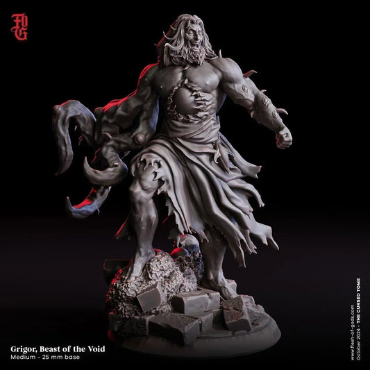 Grigor, Beast of the Void Miniature | Human Hybrid Aberration Monster | 32mm Scale - Plague Miniatures