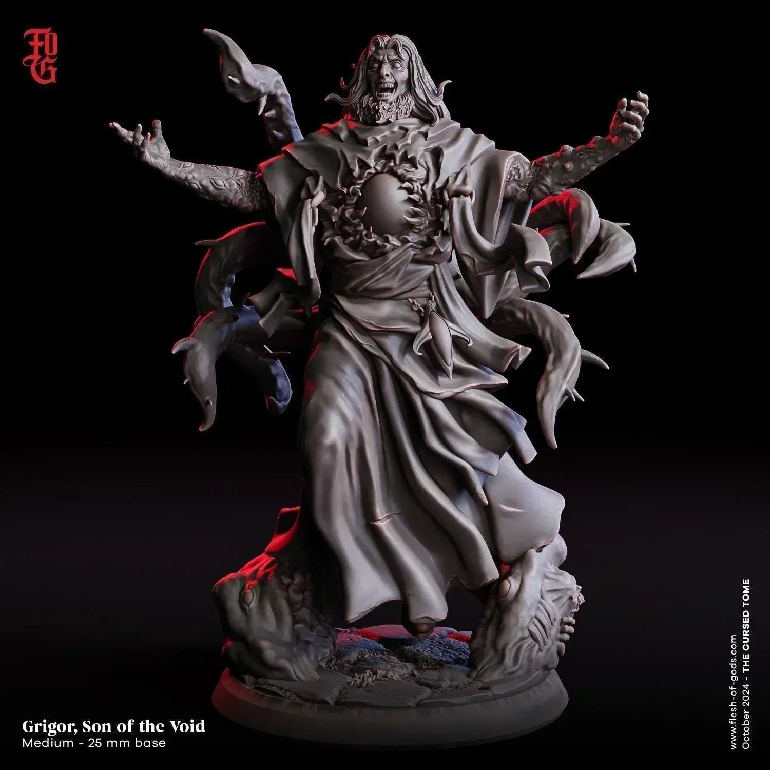 Grigor, Son of the Void Miniature | Medium Humanoid Monstrosity | 32mm Scale or 75mm Scale - Plague Miniatures