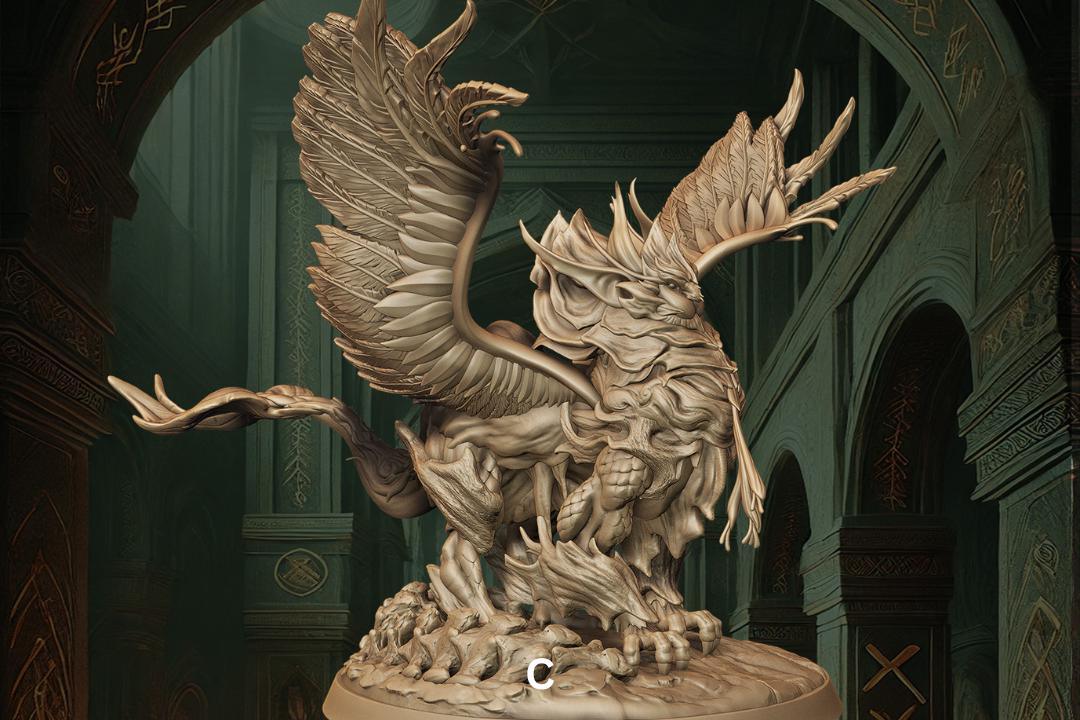 Gryphon, Regal Talon | Guardian of the Skies | 50mm Base - Plague Miniatures