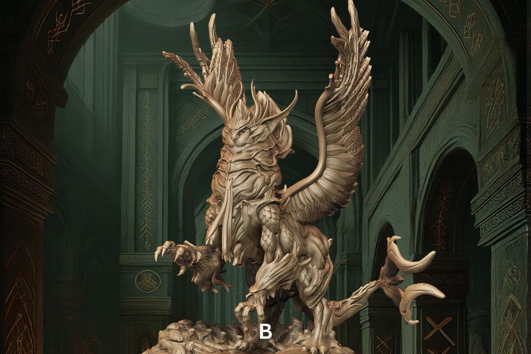 Gryphon, Skyhunter King | Mythic Flying Monster | 50mm Base - Plague Miniatures