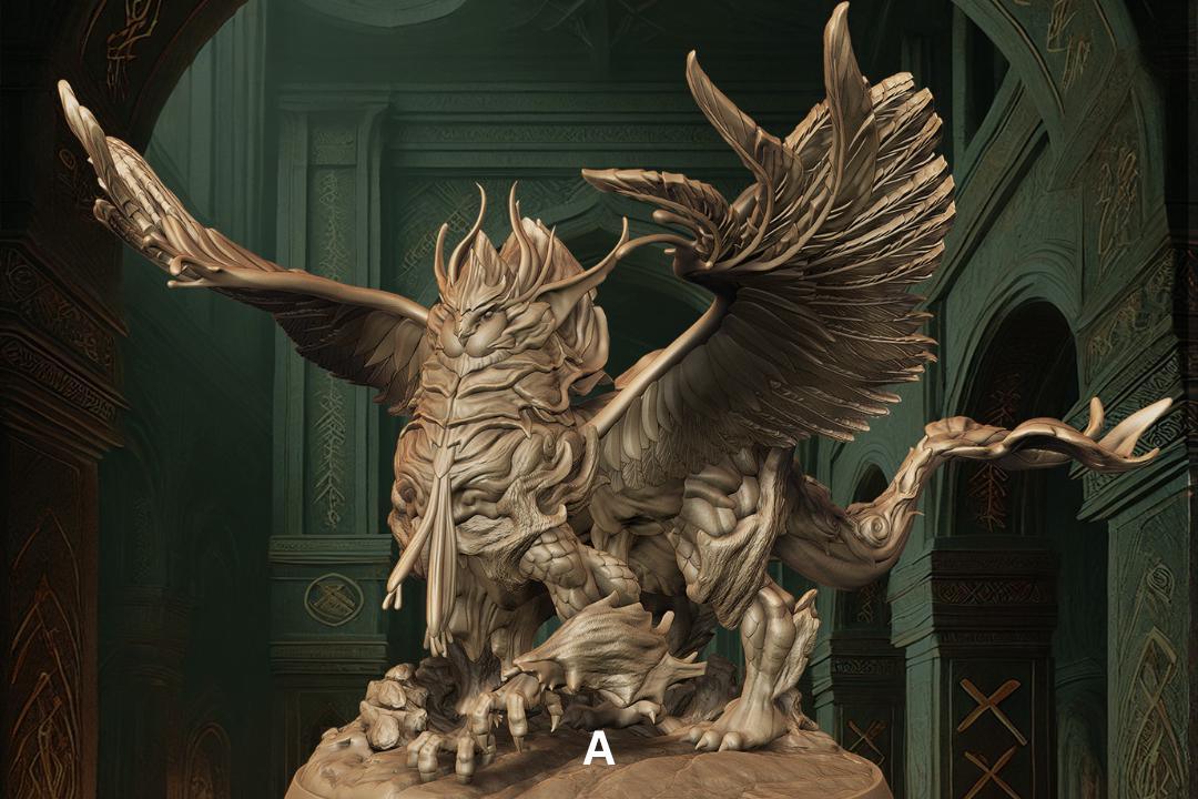 Gryphon, Skyhunter King | Mythic Flying Monster | 50mm Base - Plague Miniatures