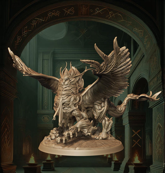 Gryphon, Skyhunter King | Mythic Flying Monster | 50mm Base - Plague Miniatures