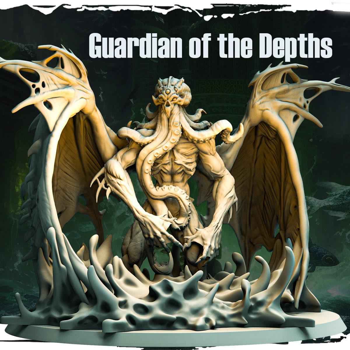 Guardian of the Depths Miniature | Underwater Cthulhu Aberration | 80mm Base - Plague Miniatures