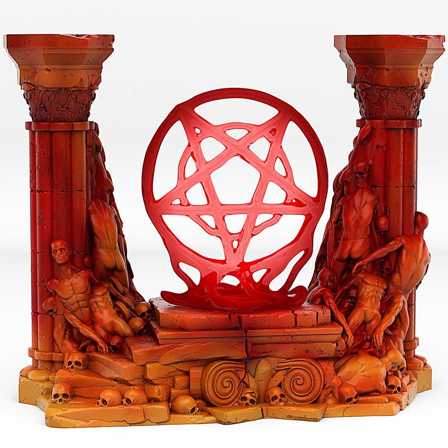 Hell Portal Miniature | Demon Portal with Pentacle Effect | Dungeon Terrain Prop | 28mm or 32mm Scale - Plague Miniatures